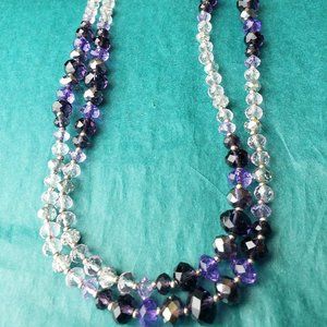 2/20$White House Black Market Purple shades long necklace
